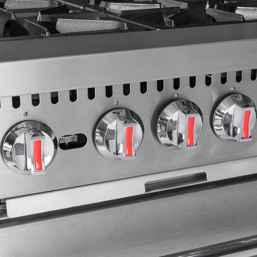 24 in. 4 Burner Commercial Natural Gas Range with Oven in Stainless-Steel. Picture 12
