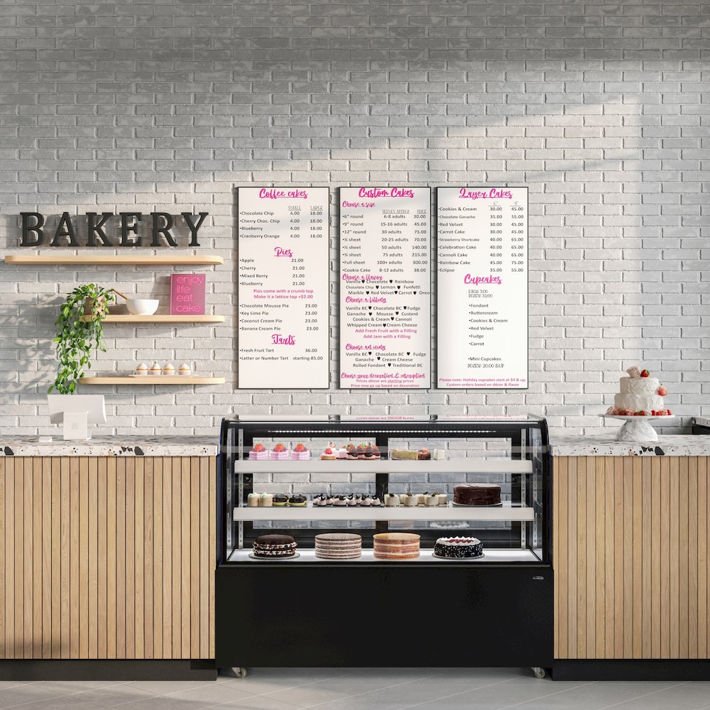 60 in. Refrigerated Bakery Display Case in Black, 17.6 cu. ft.. Picture 8
