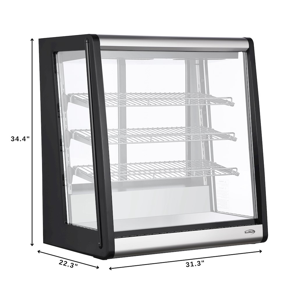 31 in. 4-Tier Commercial Countertop Display Refrigerator in Stainless-Steel. Picture 2