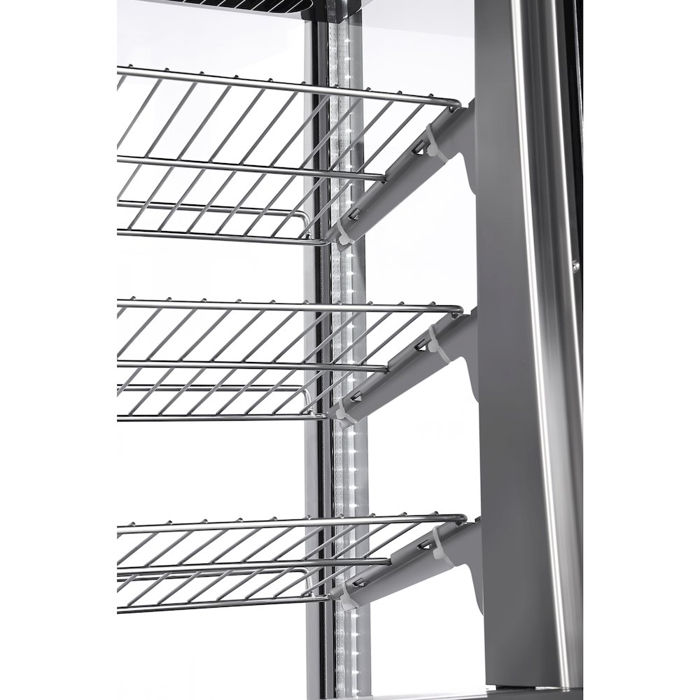 31 in. 4-Tier Commercial Countertop Display Refrigerator in Stainless-Steel. Picture 10