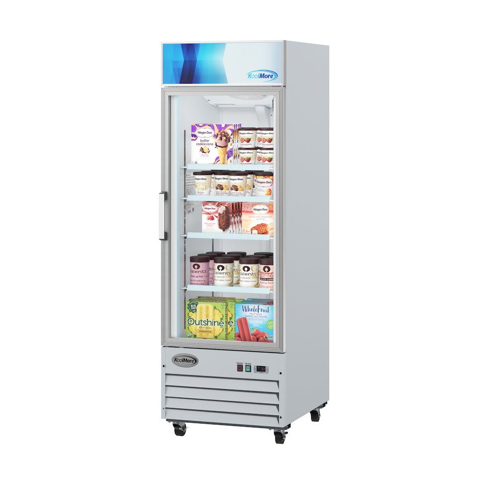 27 in. 1-Door Commercial Display Merchandiser Freezer 13 cu. ft. in White. Picture 1