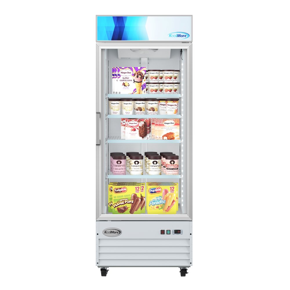 31 in. 1-Door Commercial Display Merchandiser Freezer 23 cu. ft. in White. Picture 3