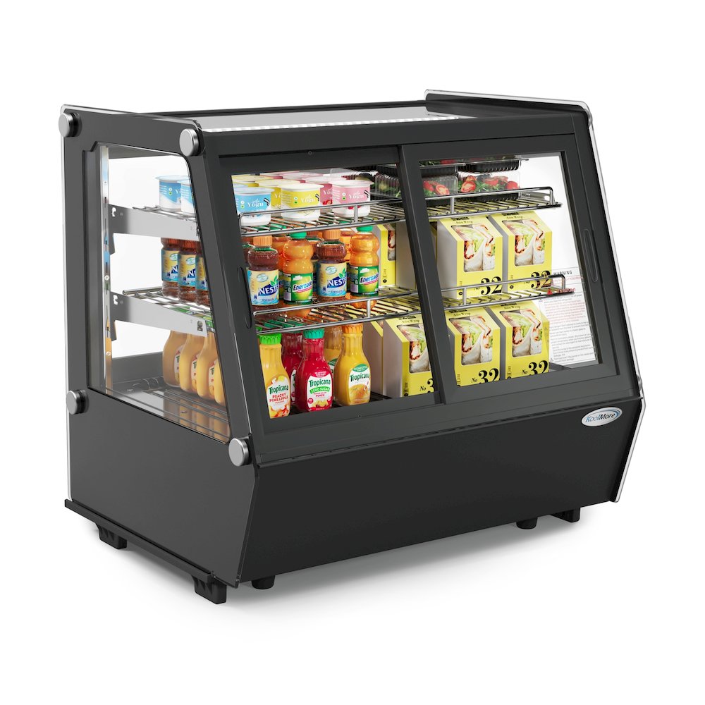 28 in. Self-Service Countertop Display Refrigerator in Black. Picture 1