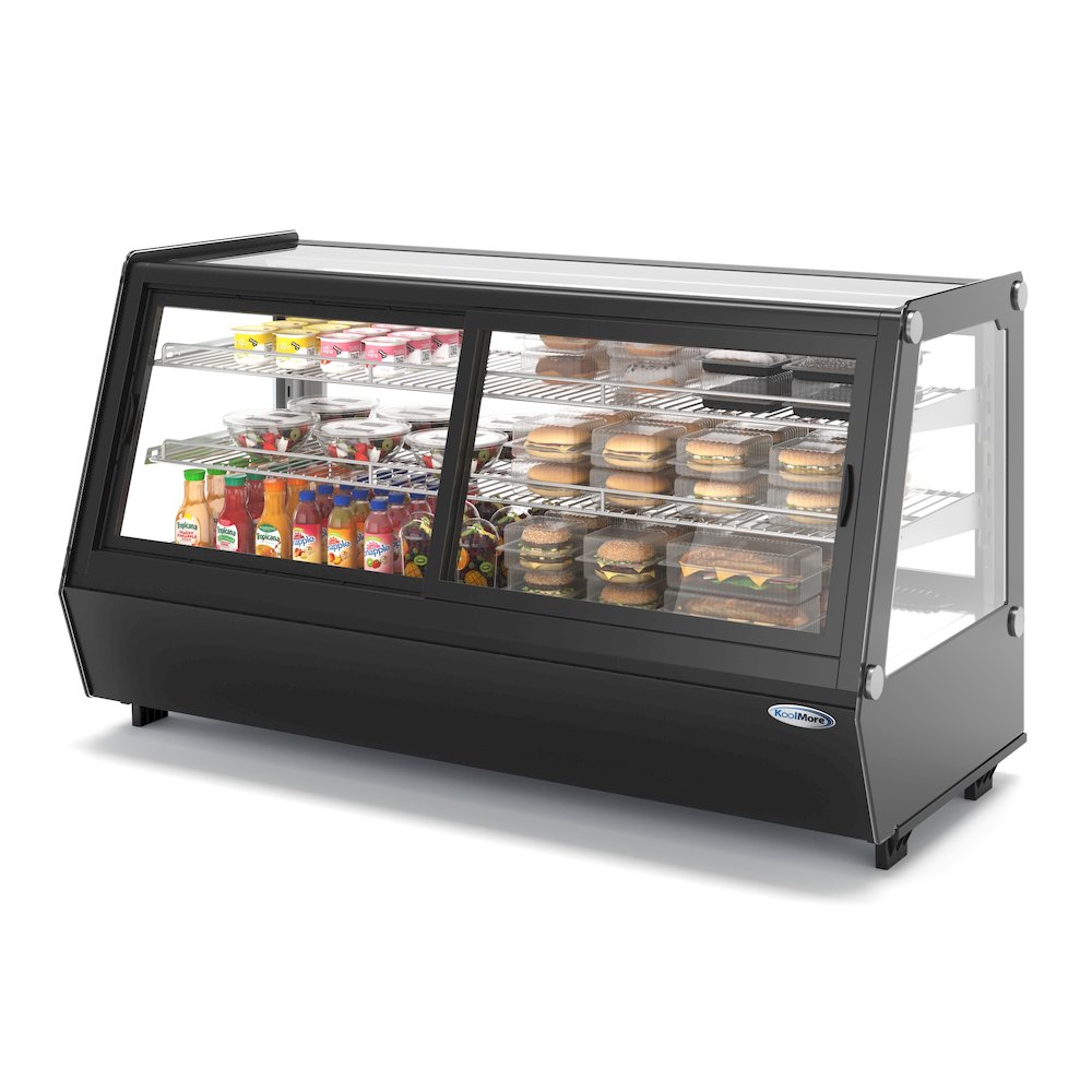 48 in. Self-Service Countertop Display Refrigerator in Black. Picture 1