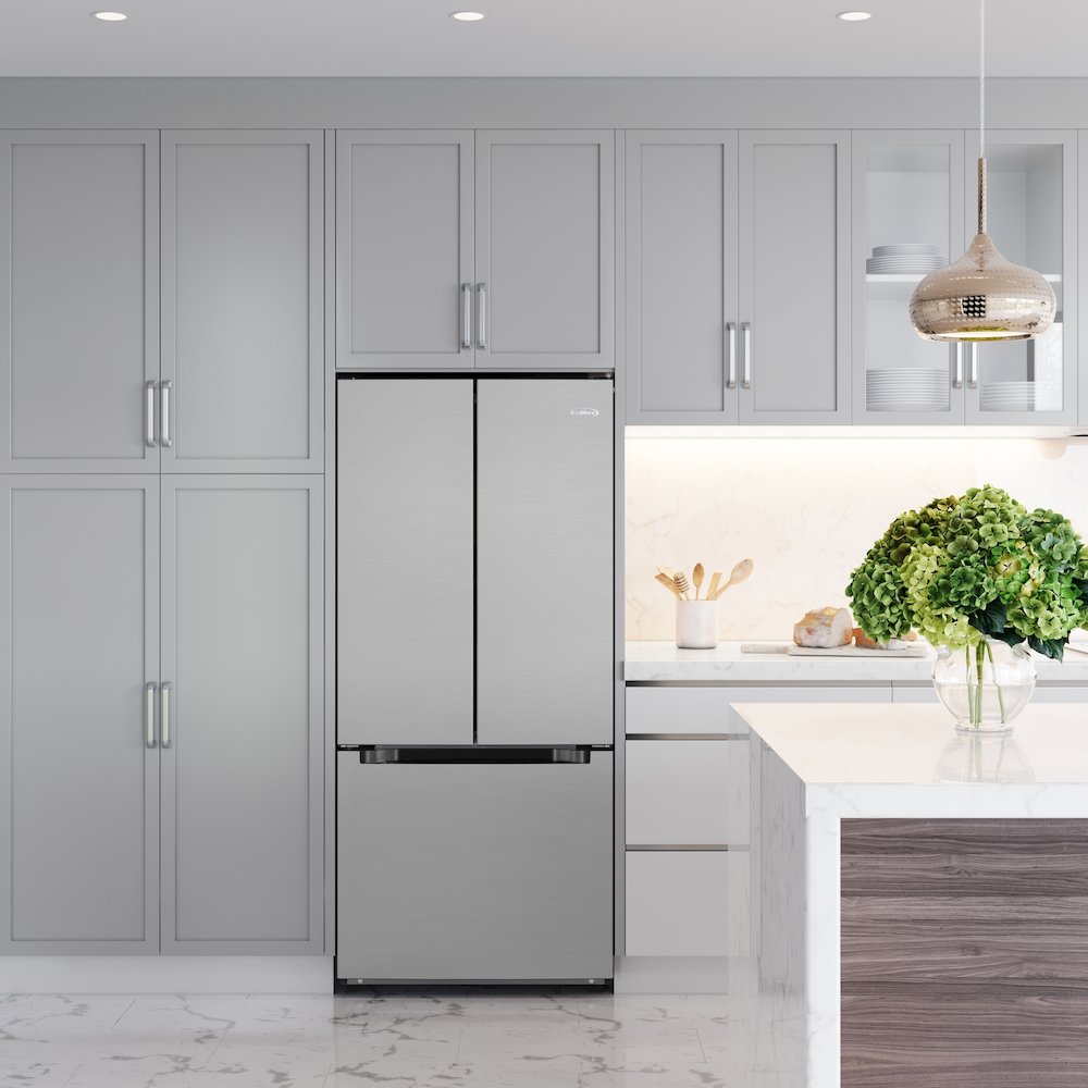 18.5 cu. ft. Stainless-Steel French Door Refrigerator in Silver. Picture 6