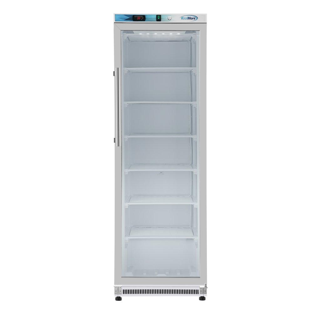 12 Cu. ft. Commercial Freezer with Glass Door in White - Manual Defrost. Picture 6