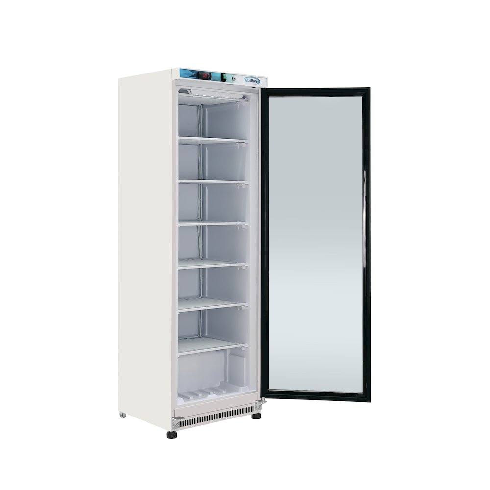 12 Cu. ft. Commercial Freezer with Glass Door in White - Manual Defrost. Picture 2