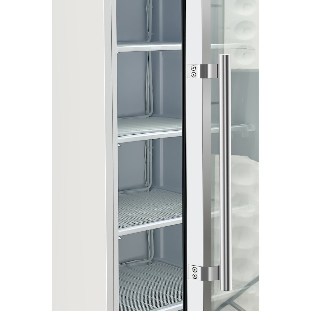 12 Cu. ft. Commercial Freezer with Glass Door in White - Manual Defrost. Picture 4