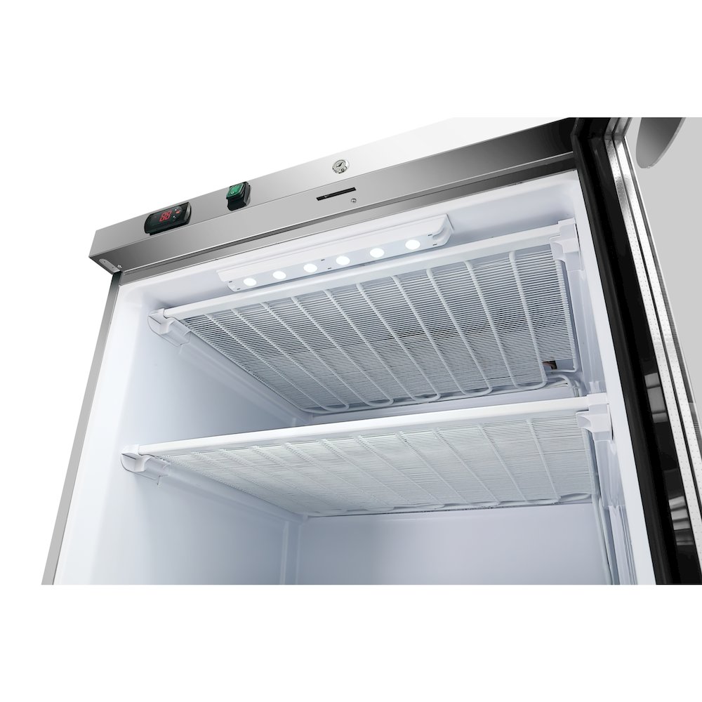 21 Cu. Ft. Freezer with Glass Door in Stainless Steel - Manual Defrost. Picture 6