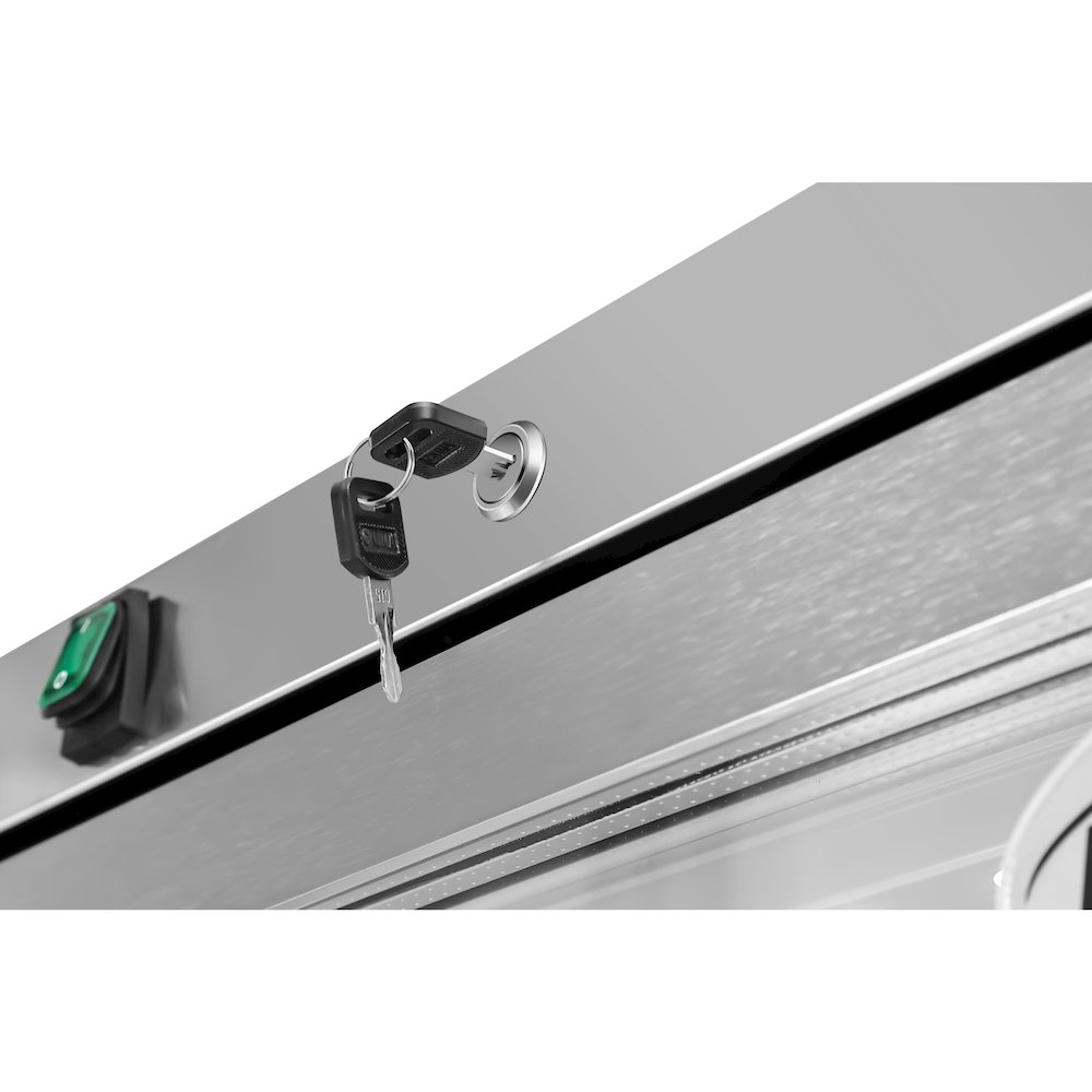 21 Cu. Ft. Freezer with Glass Door in Stainless Steel - Manual Defrost. Picture 9