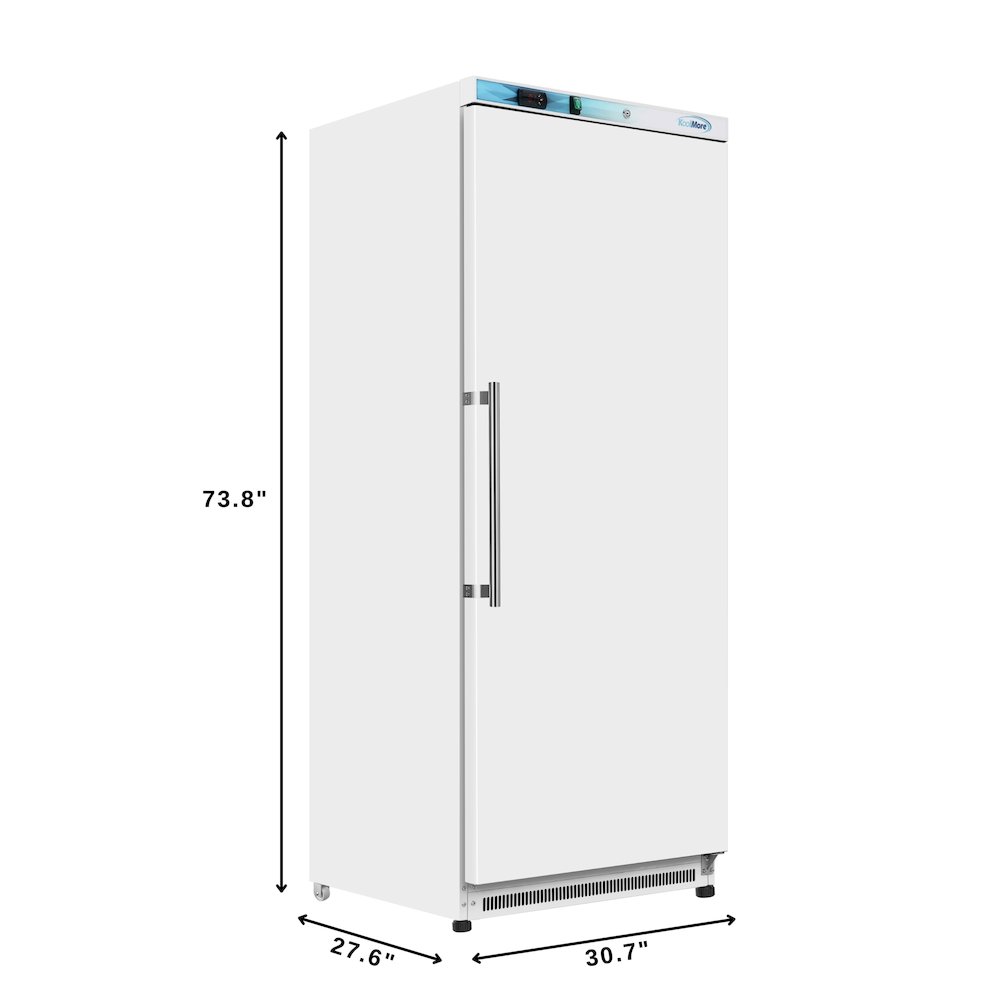 20 Cu. Ft. Commercial Reach-in Refrigerator in White with Manual Defrost. Picture 7