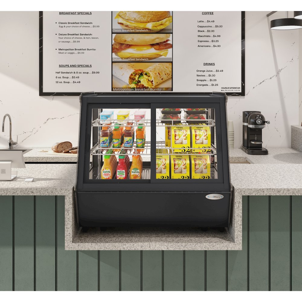 28 in. Self-Service Countertop Display Refrigerator in Black. Picture 4