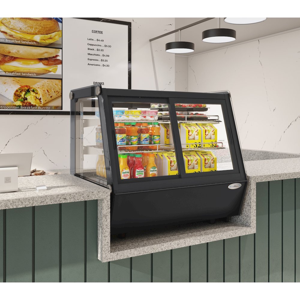 28 in. Self-Service Countertop Display Refrigerator in Black. Picture 5