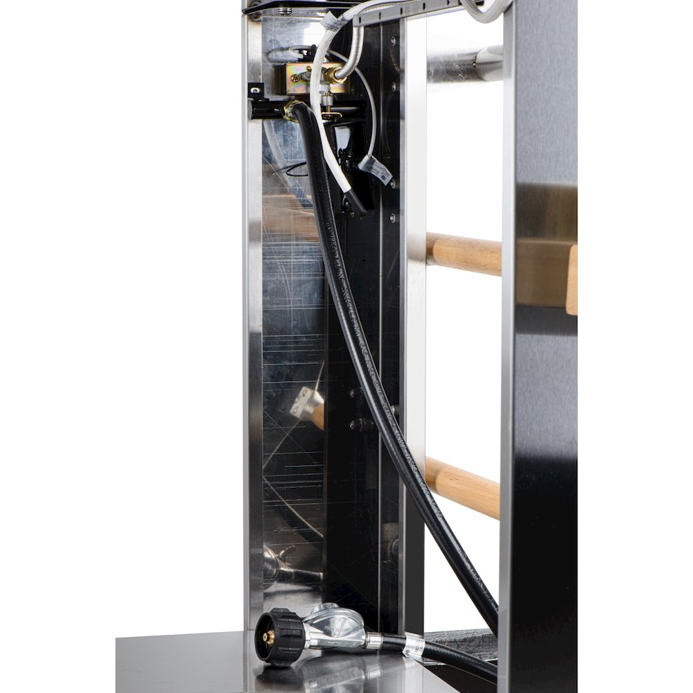 32 in. Outdoor Gas and Wood Fired Pizza Oven in Stainless-Steel. Picture 7