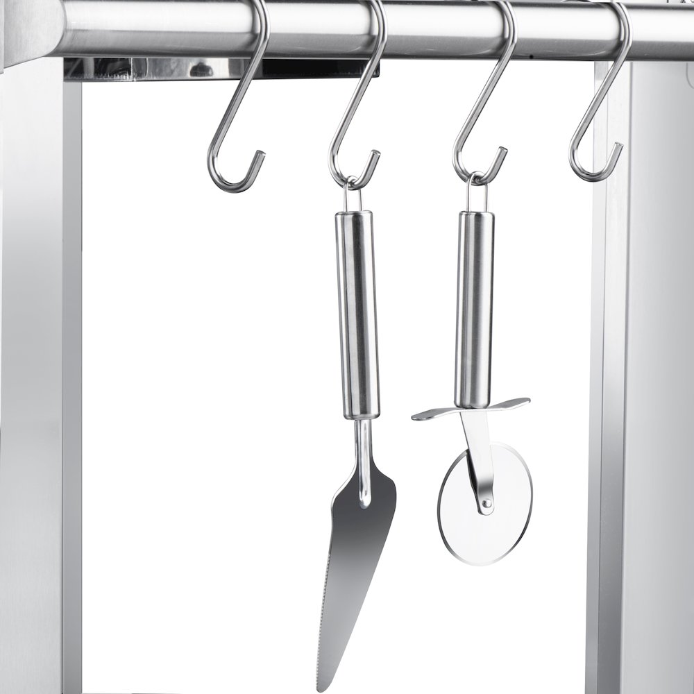 32 in. Outdoor Gas and Wood Fired Pizza Oven in Stainless-Steel. Picture 9