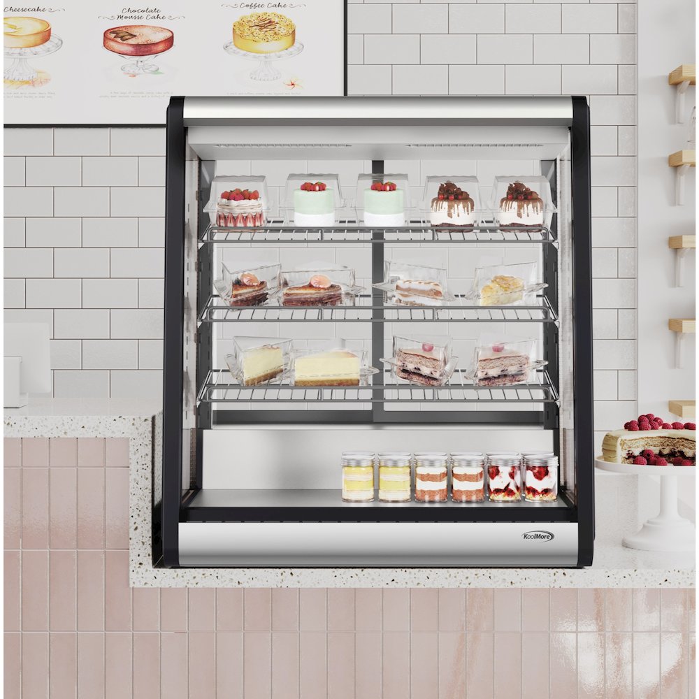 31 in. 4-Tier Commercial Countertop Display Refrigerator in Stainless-Steel. Picture 5