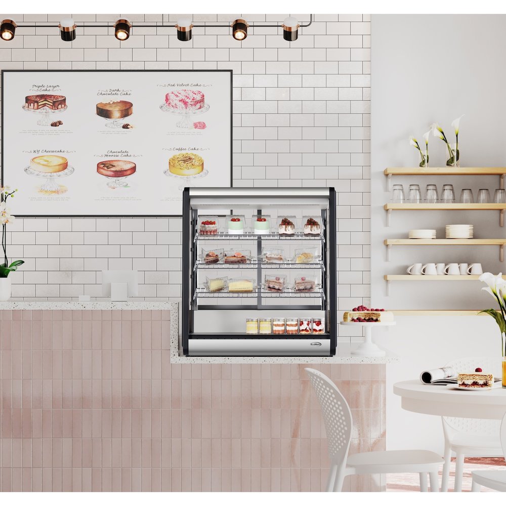 31 in. 4-Tier Commercial Countertop Display Refrigerator in Stainless-Steel. Picture 7