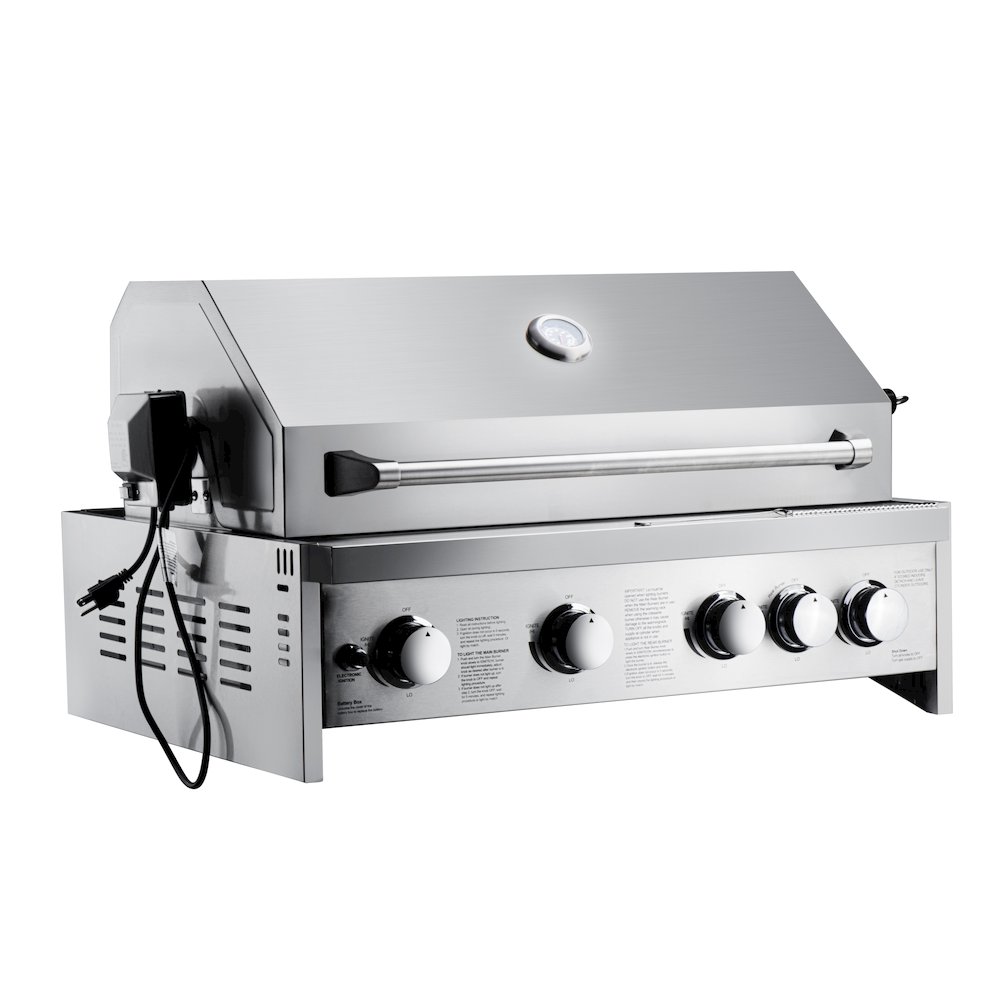30 in. Built-in Liquid Propane BBQ Grill for Outdoor Kitchen in Stainless-Steel. Picture 5