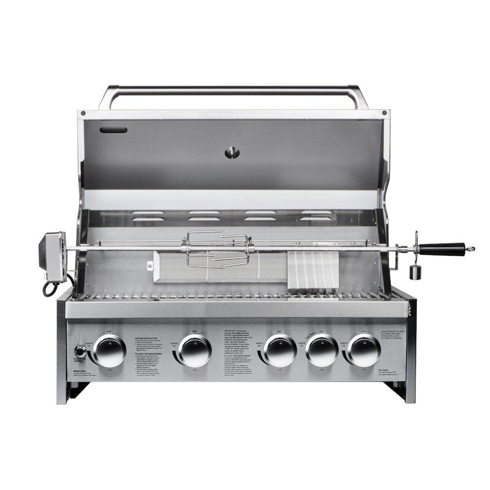 30 in. Built-in Liquid Propane BBQ Grill for Outdoor Kitchen in Stainless-Steel. Picture 8