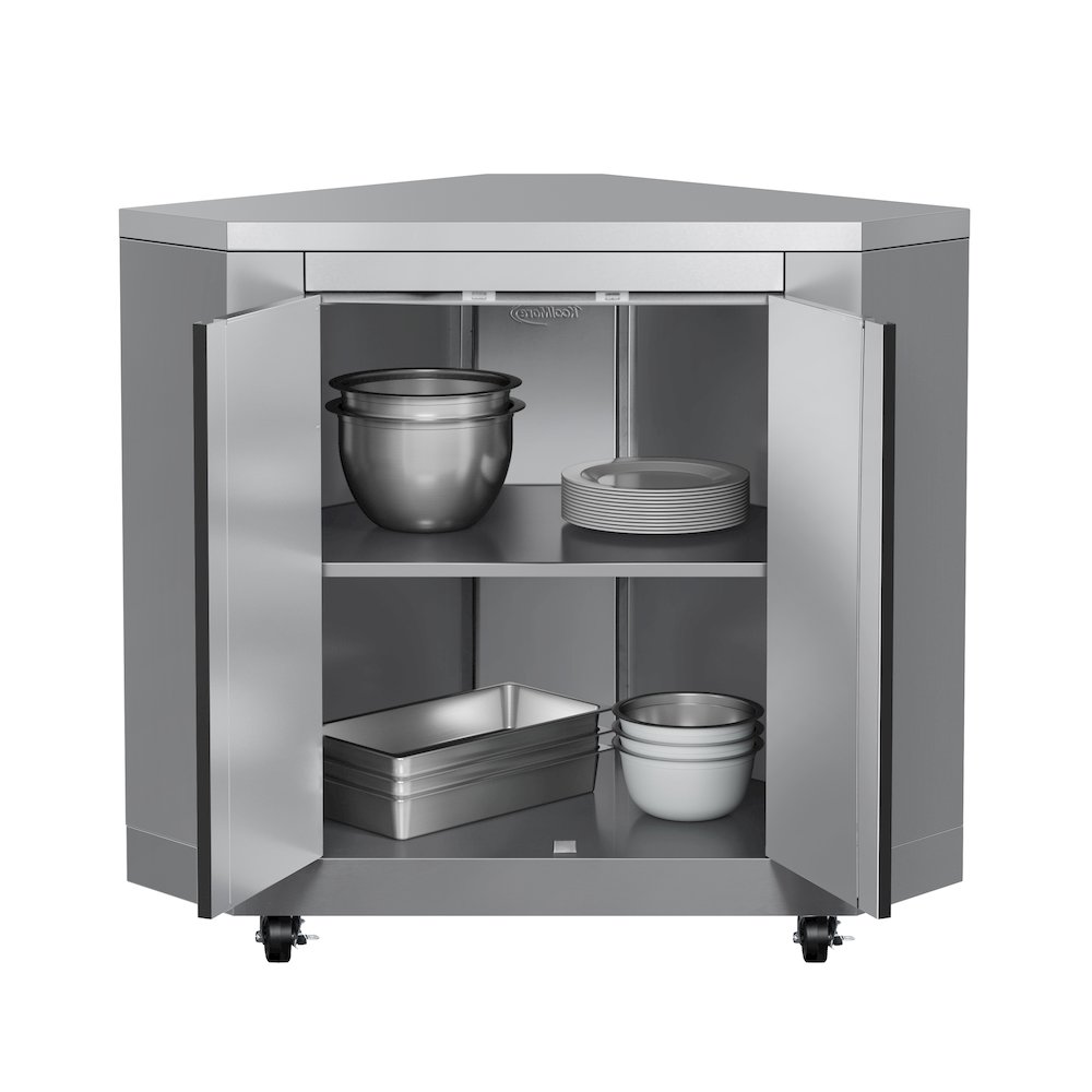 26 in. Stainless-Steel Corner Cabinet for Outdoor Kitchen. Picture 1