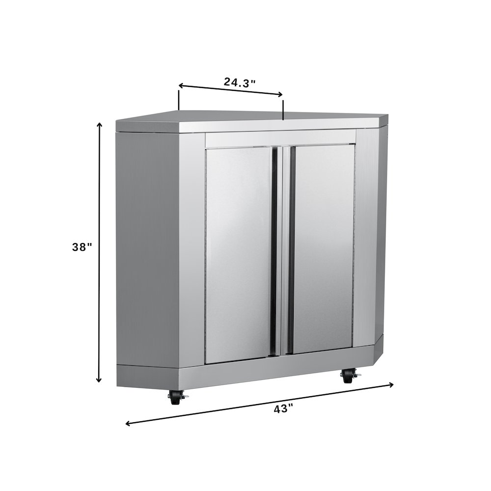 26 in. Stainless-Steel Corner Cabinet for Outdoor Kitchen. Picture 2