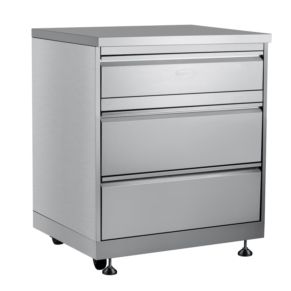 32 in. Stainless-Steel Outdoor Kitchen Cabinet with Three Drawers. Picture 5