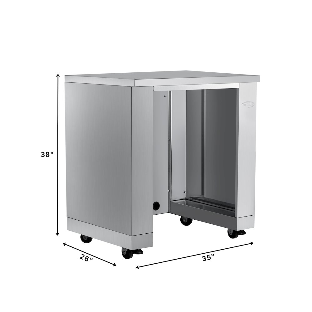 32 in. Outdoor Cabinet Kitchen for Refrigerator in Stainless-Steel. Picture 2