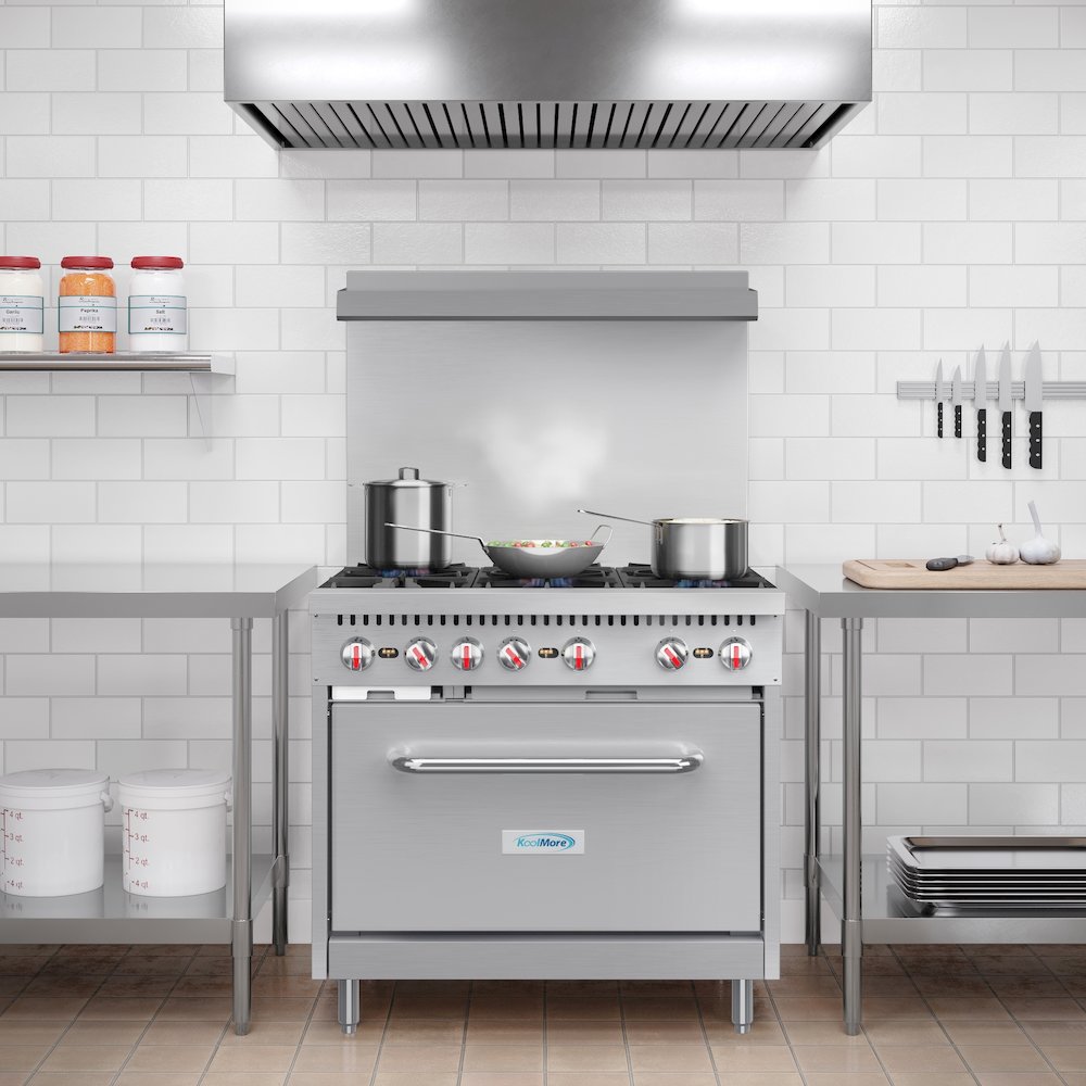 36 in. 6 Burner Commercial Natural Gas Range in Stainless-Steel. Picture 6