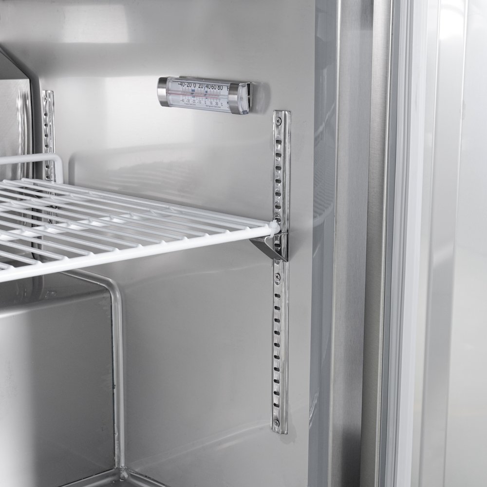 60 in. Two-Door Undercounter Freezer in Stainless Steel with Casters, ETL Listed. Picture 8