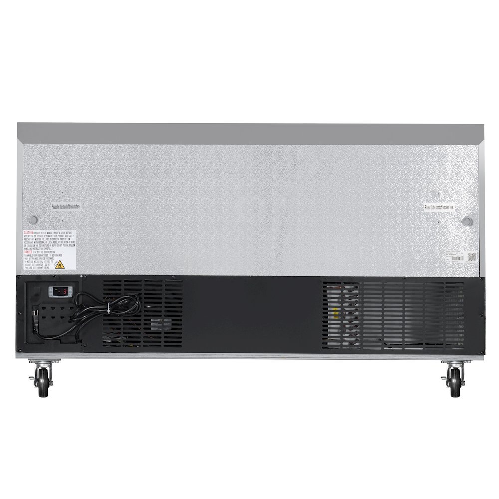 60 in. Two-Door Undercounter Freezer in Stainless Steel with Casters, ETL Listed. Picture 10