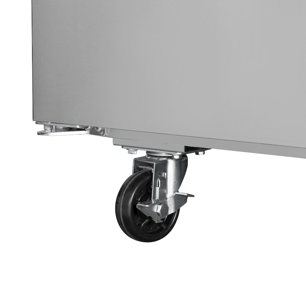60 in. Two-Door Undercounter Freezer in Stainless Steel with Casters, ETL Listed. Picture 11