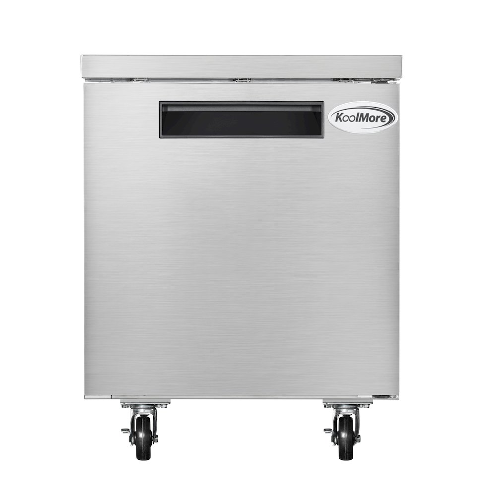 27 in. One-Door Undercounter Freezer in Stainless Steel with Casters, ETL Listed. Picture 3