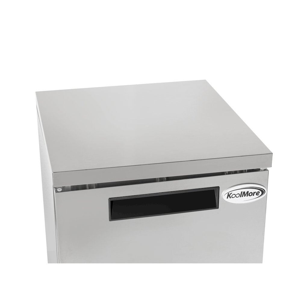 27 in. One-Door Undercounter Freezer in Stainless Steel with Casters, ETL Listed. Picture 8