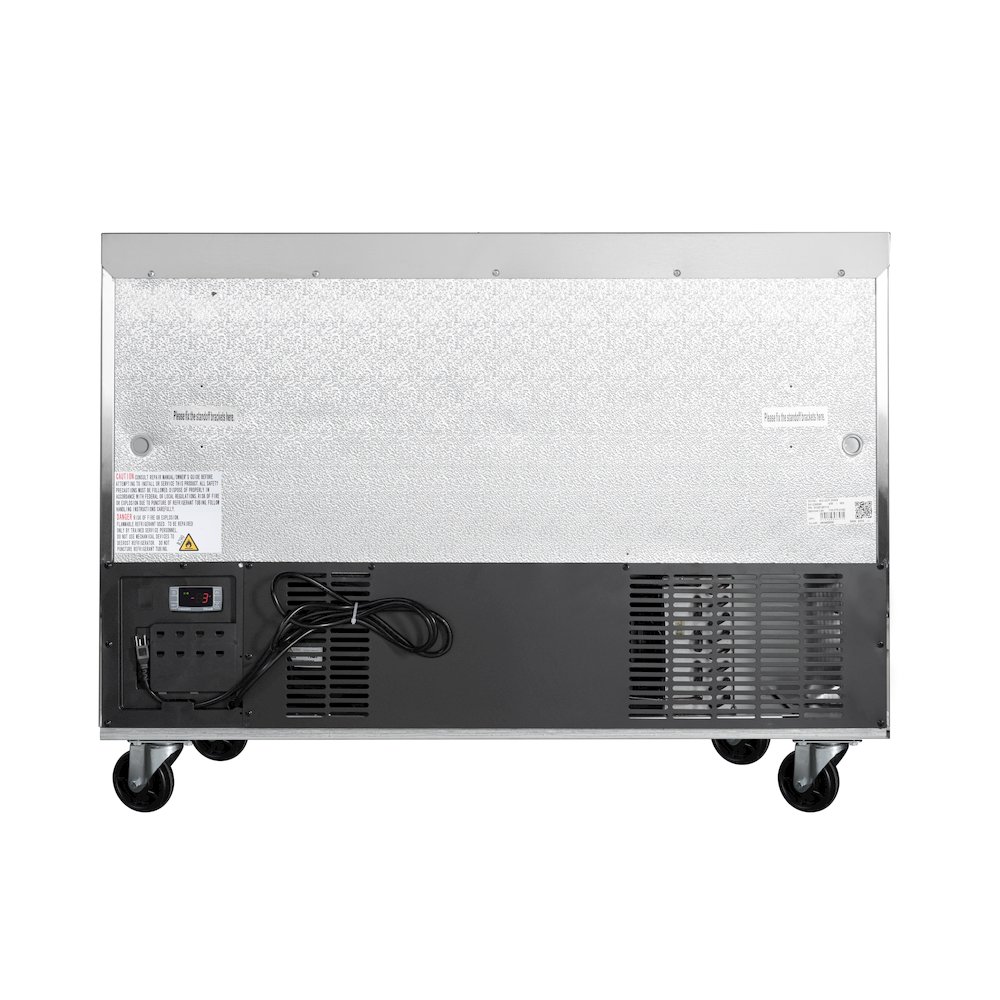48 in. Two-Door Undercounter Freezer in Stainless Steel with Casters, ETL Listed. Picture 10