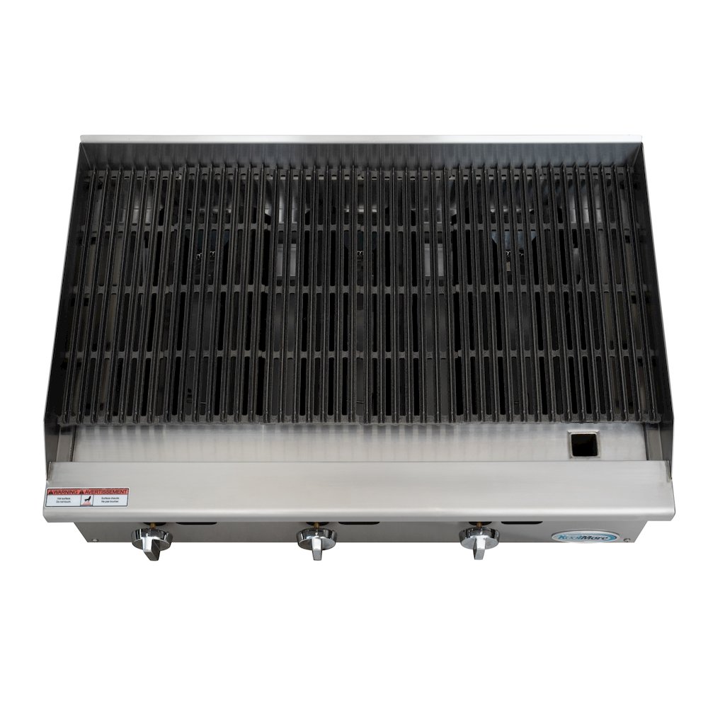 36 in. 3-Burner Natural Gas Charbroiler with 90,000 BTU in Stainless-Steel. Picture 6