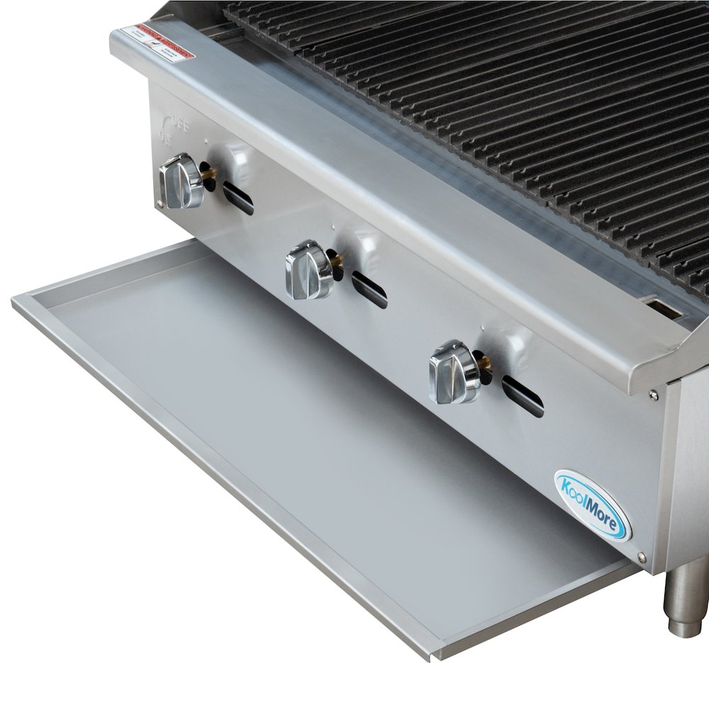 36 in. 3-Burner Natural Gas Charbroiler with 90,000 BTU in Stainless-Steel. Picture 8