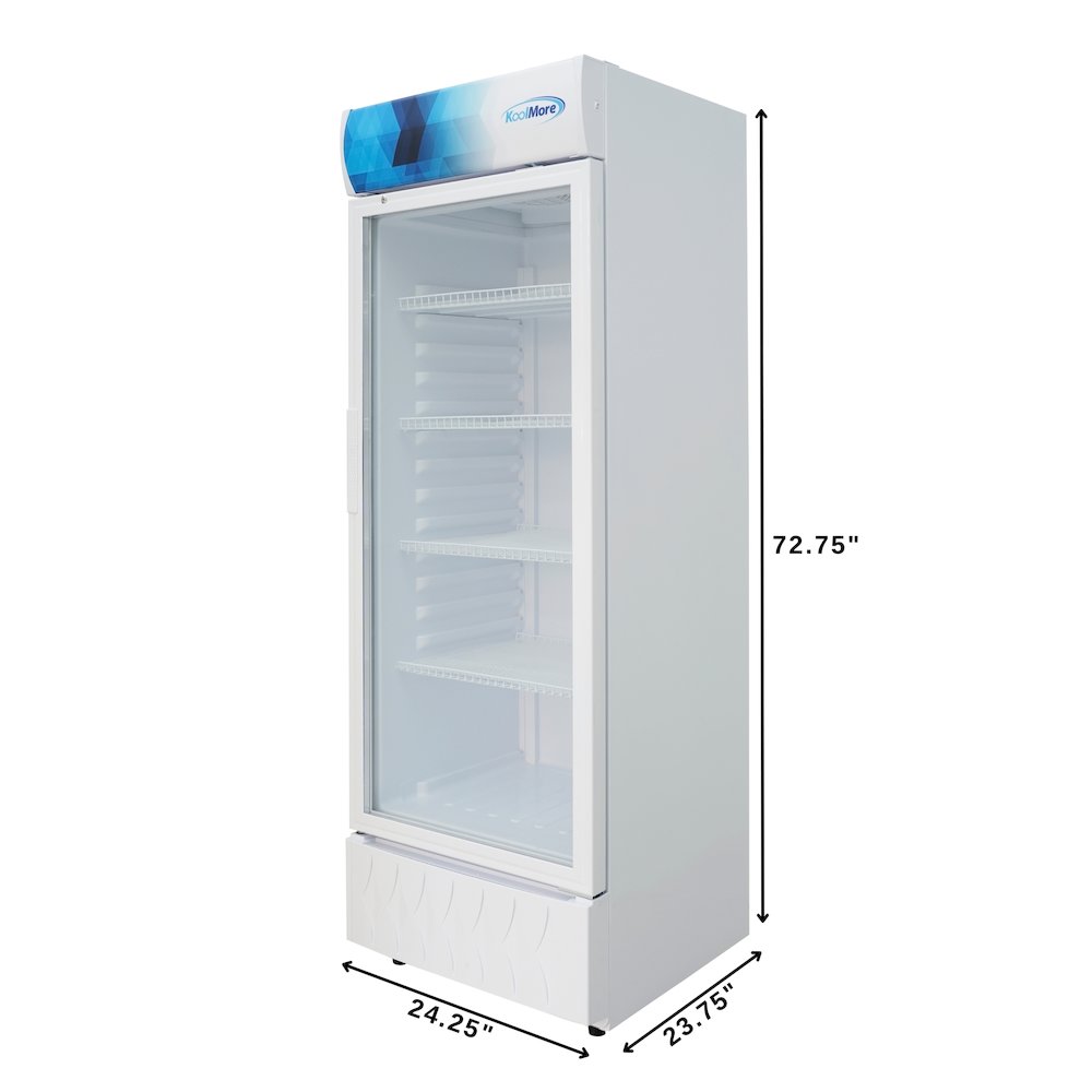 24 in. One-Door Commercial Merchandiser Refrigerator in White, 12 Cu. Ft.. Picture 4