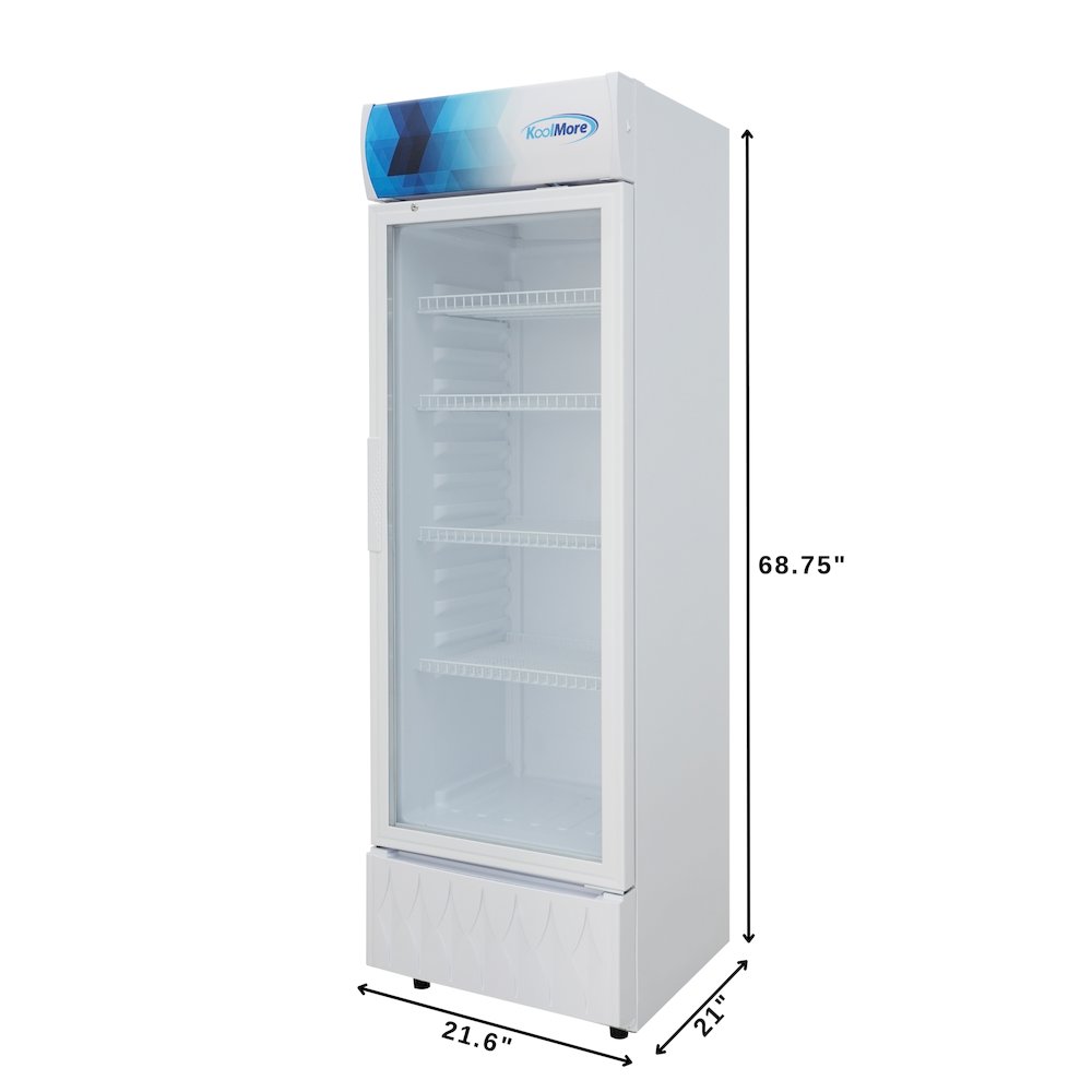 22 in. One-Door Commercial Merchandiser Refrigerator in White, 9 Cu. Ft.. Picture 2