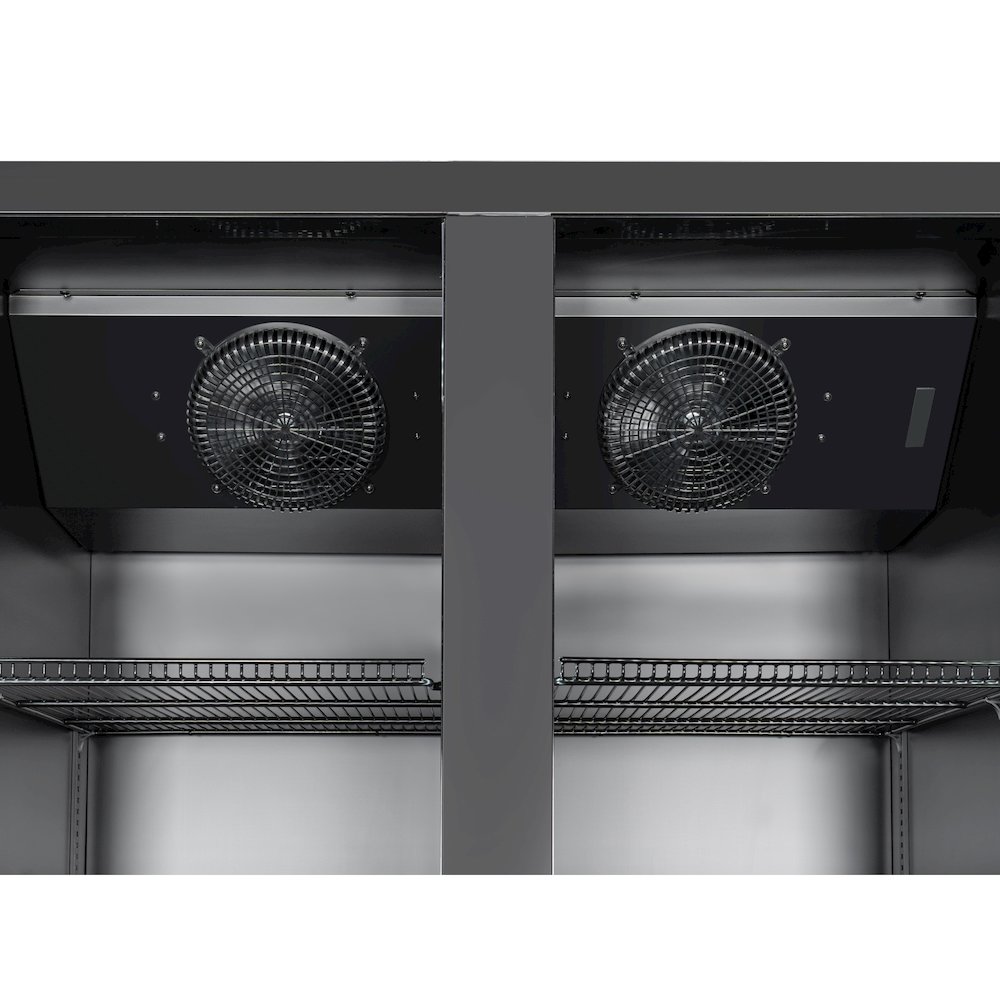 47 in. Two-Door Display Merchandiser Refrigerator in Sleek Black. Picture 8