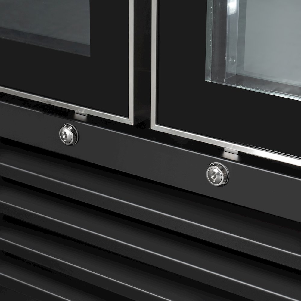 47 in. Two-Door Display Merchandiser Refrigerator in Sleek Black. Picture 9