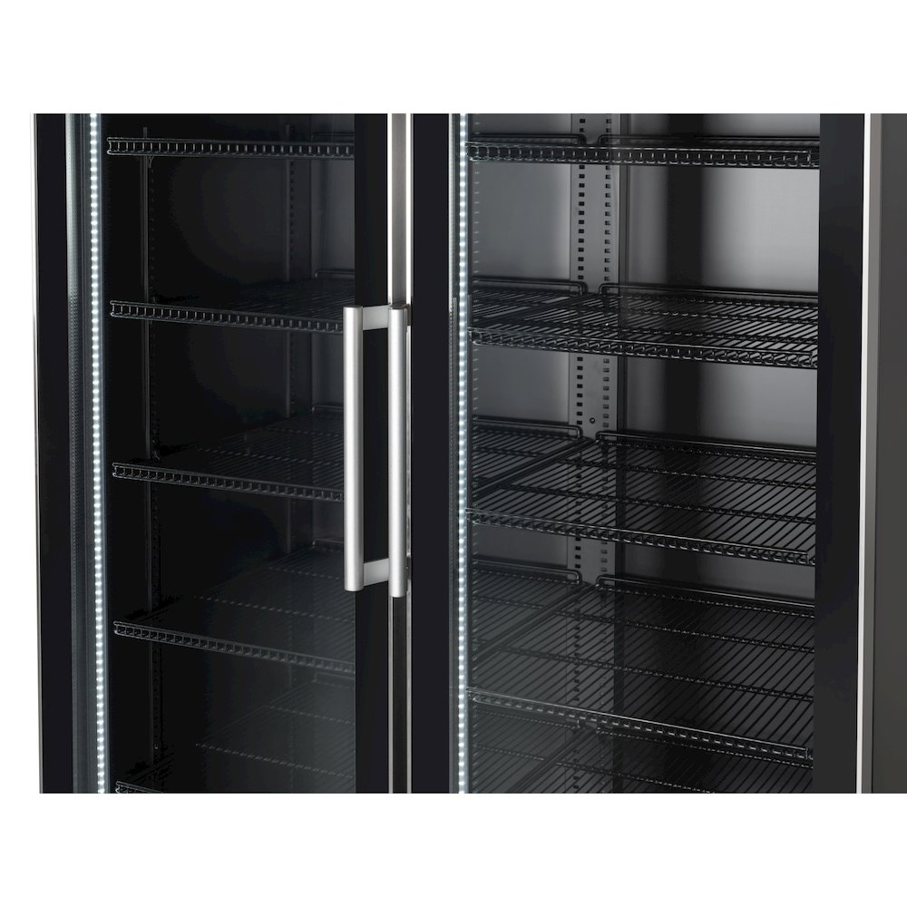 47 in. Two-Door Display Merchandiser Refrigerator in Sleek Black. Picture 11