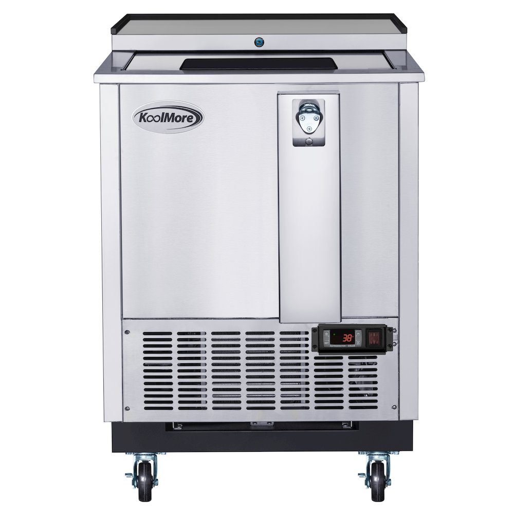 25 in. Bottle Cooler in Stainless-Steel with Built-In Opener, 5 cu. ft.. Picture 3