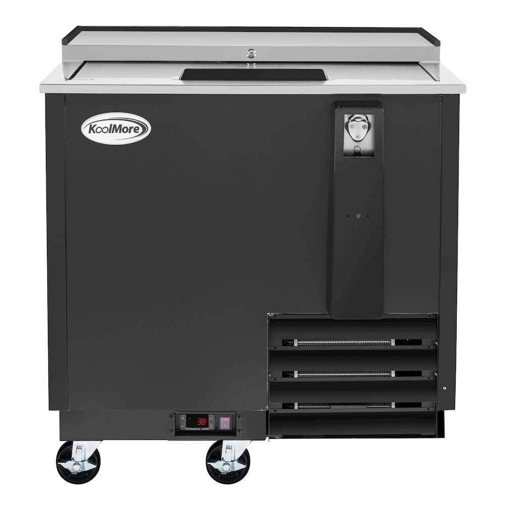 36 in. Bottle Cooler in Black with Built-In Opener, ETL Listed, 9 cu. ft.. Picture 3