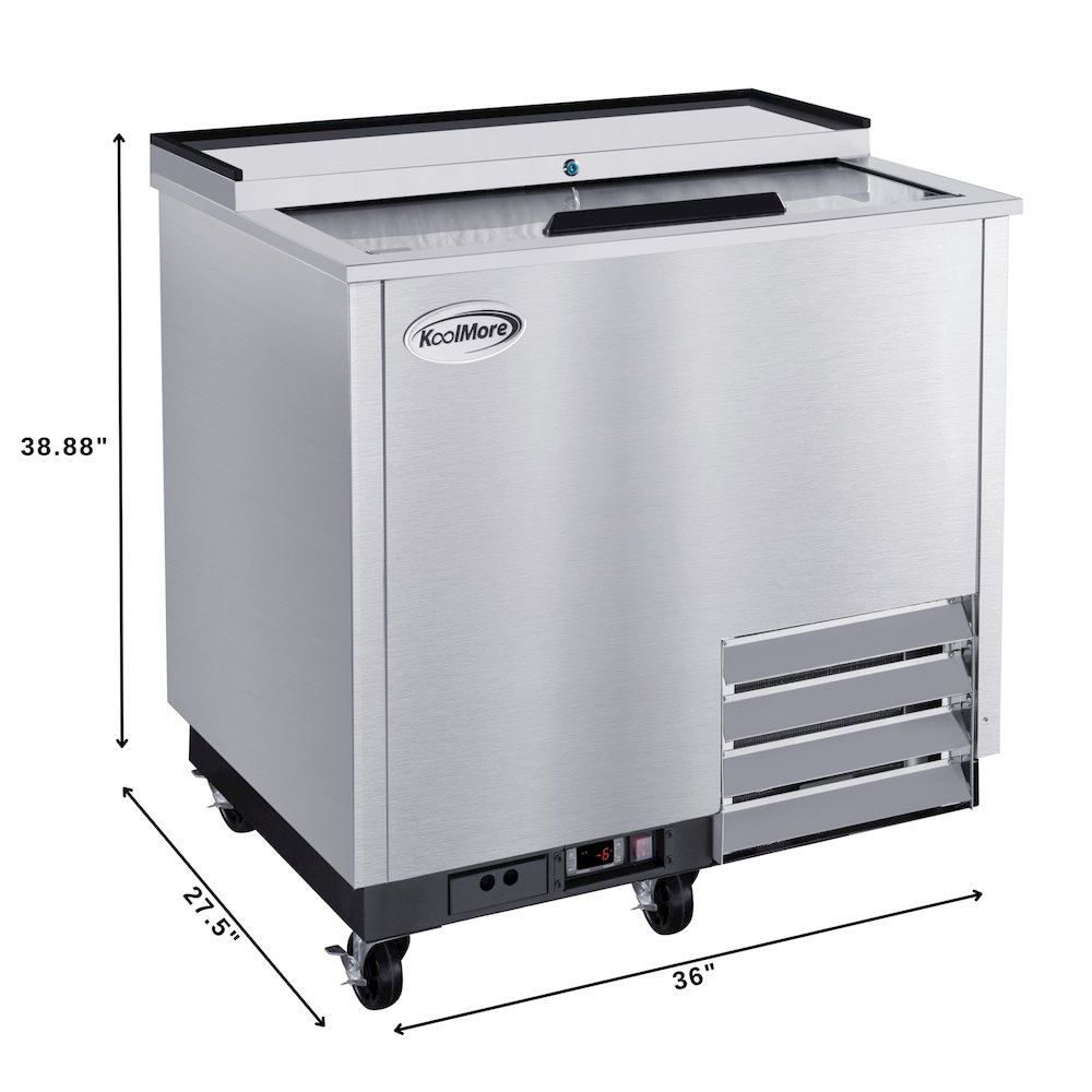 36 in. Commercial Glass Froster in Stainless Steel, ETL Listed, 9 cu. ft.. Picture 2