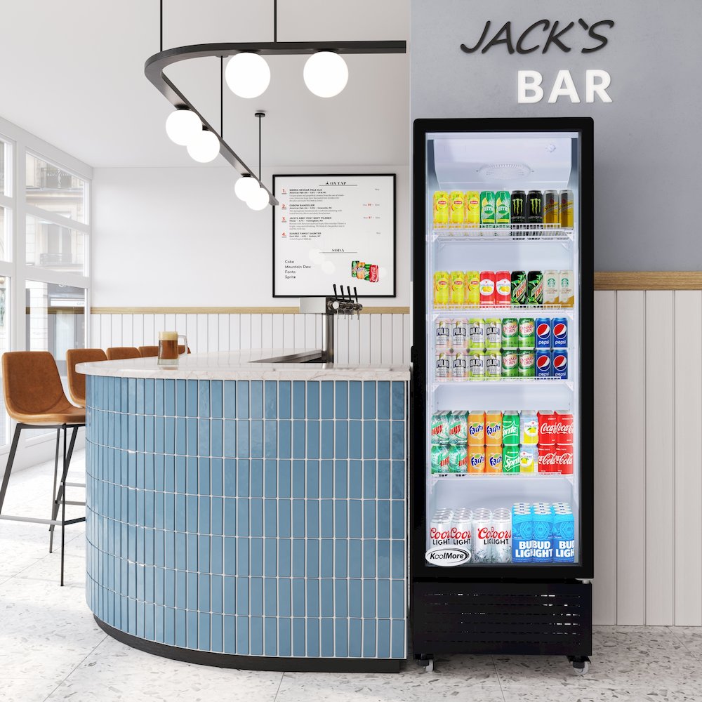 23 in. One Glass Door Display Merchandiser Refrigerator Cooler. Picture 5