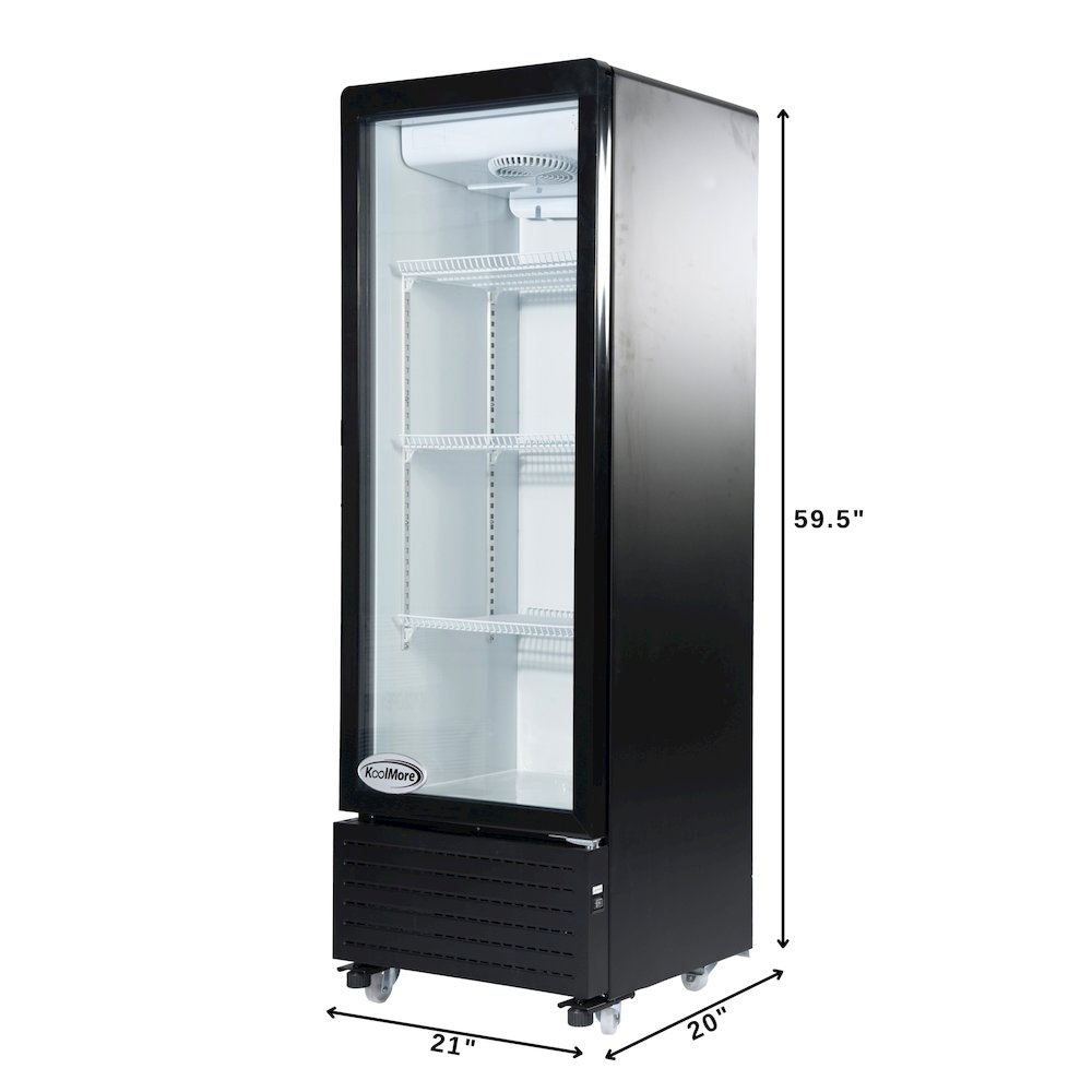 21 in. One Glass Door Display Merchandiser Refrigerator Cooler. Picture 2