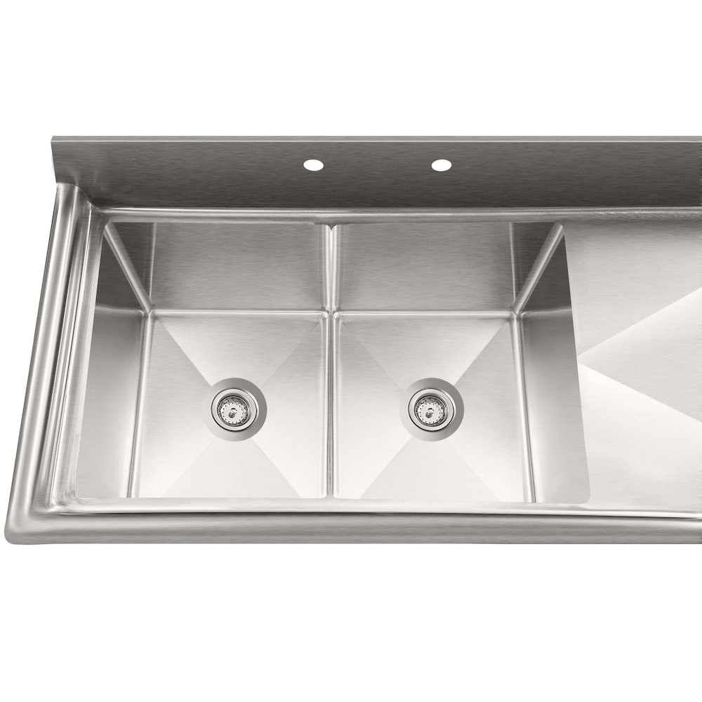 63 in. 18-Gauge 2-Compartment Sink. Picture 6