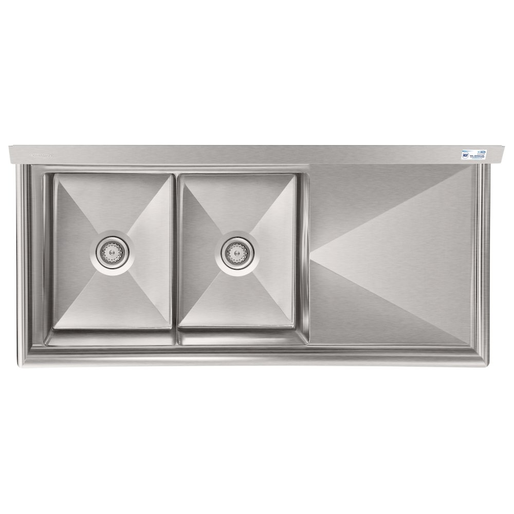 63 in. 18-Gauge 2-Compartment Sink. Picture 7