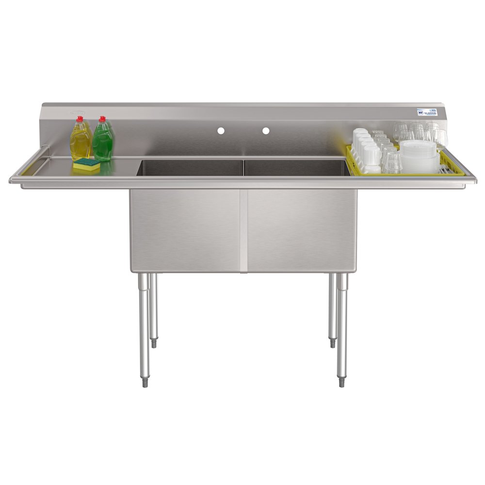 72 in. 18-Gauge 2-Compartment Sink. Picture 3
