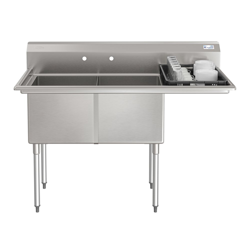 57 in. 18-Gauge 2-Compartment Sink. Picture 3